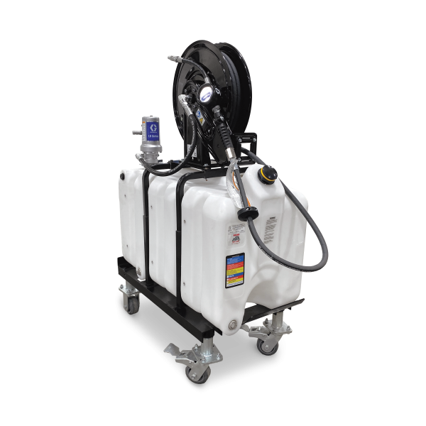 45 GALLON TALL MOBILE CART, TOP MOUNT PUMP (GRACO)