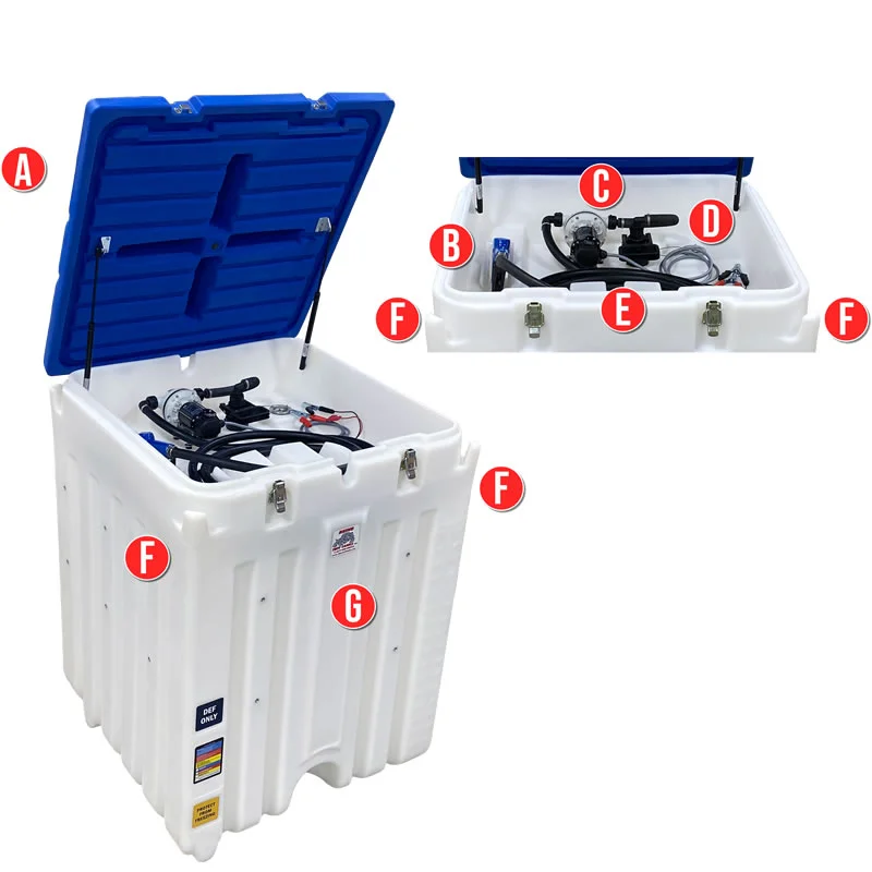 180 Gallon Portable DEF System - 12V DC Pump - Rhino Tuff Tanks